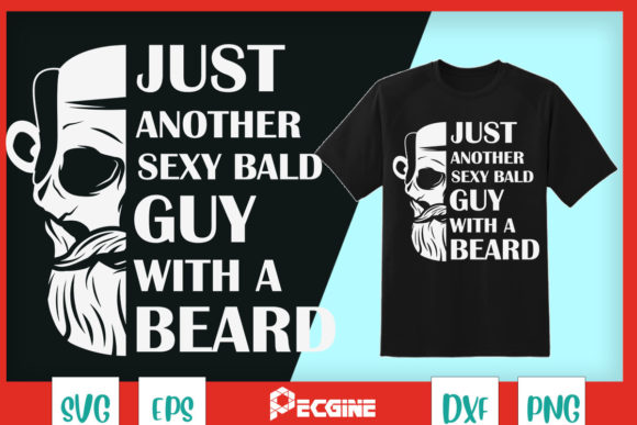 A Bald Guy Graphic for Bold T-Shirt Designs