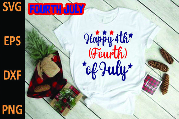 A Festive Fourth of July Graphic for T-Shirts & Craft Projects