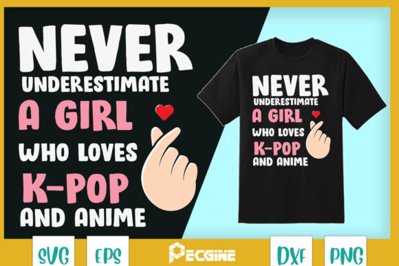 A Kpop and Anime Fan Graphic for T-Shirt Designs