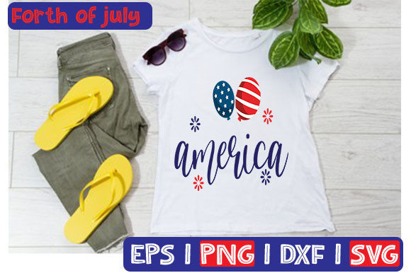 America Typography: A Patriotic Graphic Set for Seasonal T-Shirt Designs