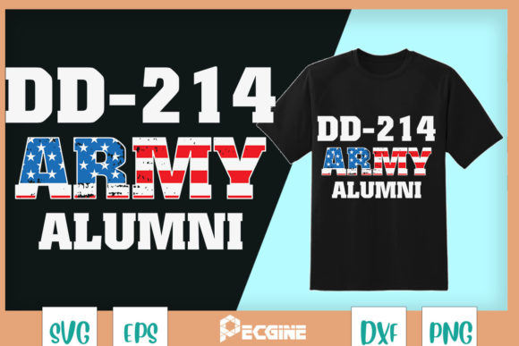 DD-214 US Army Alumni Veteran Graphics for T-Shirt Designs