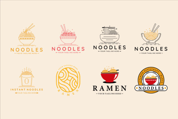 Evaluating Ramen Logo Line Art for Client Graphics