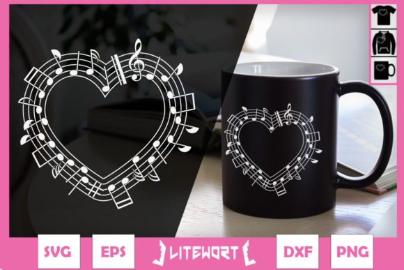 Music Notes Graphics for a Classical Crafts Niche