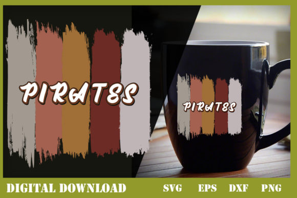 Pirate with Beautiful Palette Graphics for Print Templates