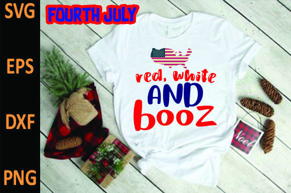 Red, White and Booz Graphics for Patriotically Inspired T-Shirt Designs