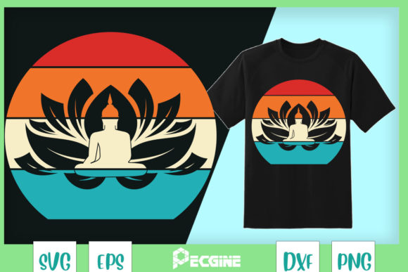 Vintage Buddha Graphics for Modern T-Shirt Designs & Small Business Branding